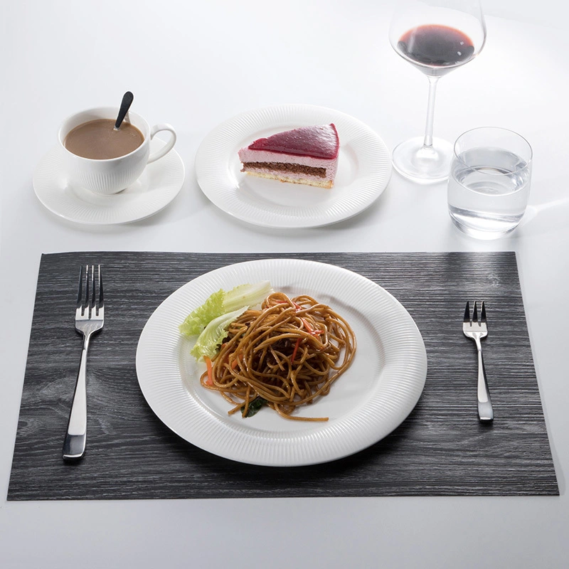 Wholesale Catering Serving Dishes Ceramic, White Porcelain Decorative Plates Wedding Charger,Appetizer plates Tableware Set& 1