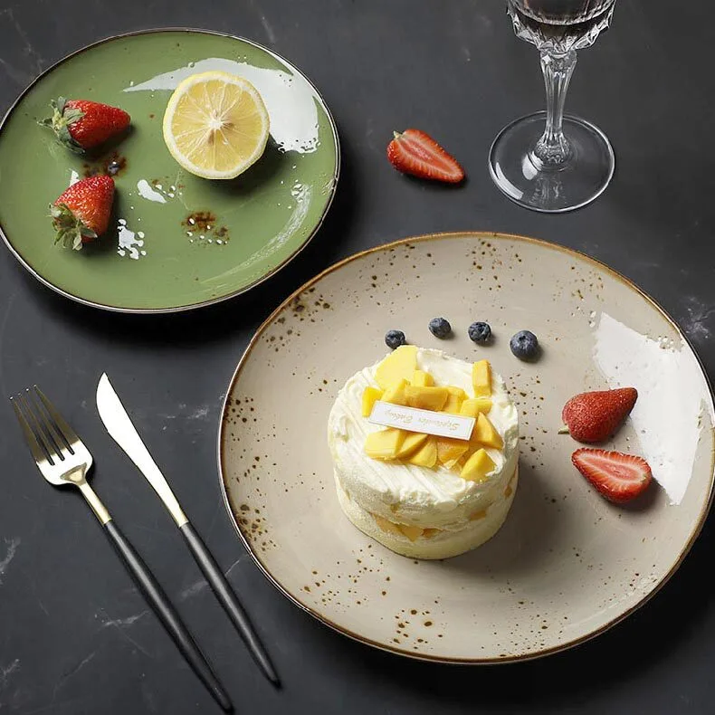 28ceramics Rustic Hotel Tableware Dining Plate Set, 28ceramics Rustic Guangzhou Tableware 8.25/10.5 Inch Dinner Plates@ 1