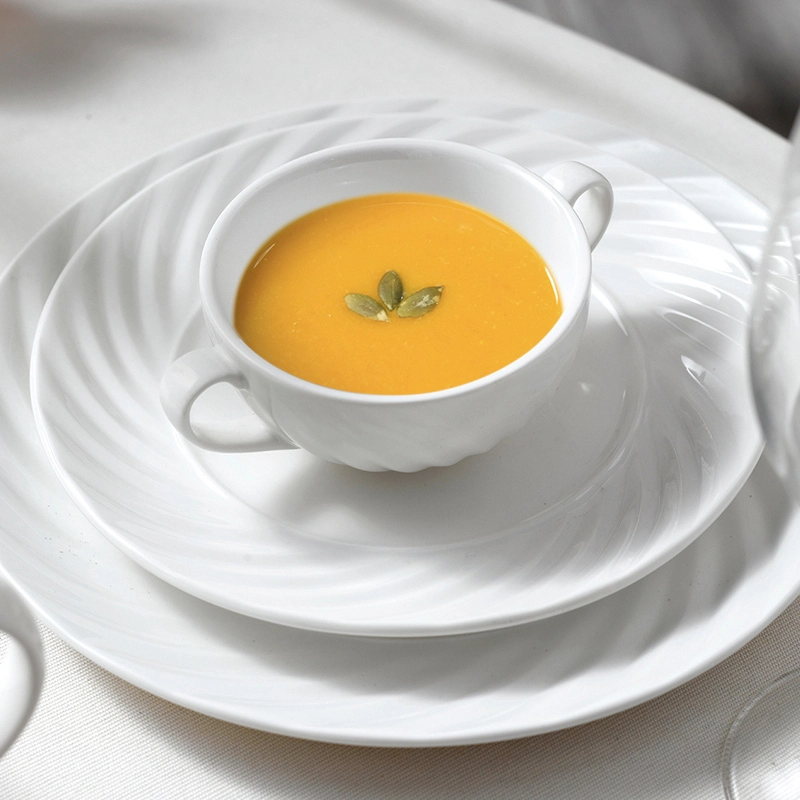 Wholesale White Plates Sets Dinnerware, Hotel And Restaurant Tableware, Crockery Plate Restaurant Plate Set^ 1
