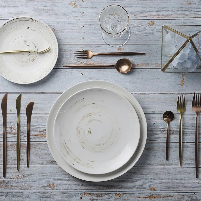 28ceramics Plates Sets Dinnerware Porcelain Dining Plate Set, Porcelain Dinnerware 4 Colors 7/9/11 Inch Ceramic Dishes Plate* 1