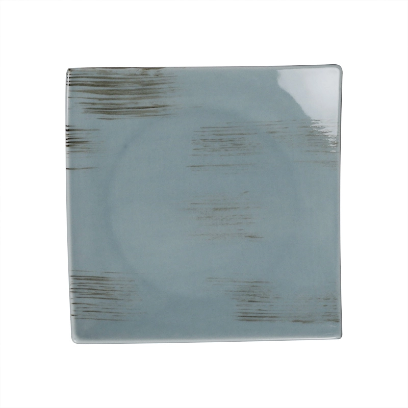 Dining Cafe Fine Porcelain Square Plates Serving Dishes, Luxury Catering Pasta Plates, Restaurant Plates Ceramic Dinner/ 1