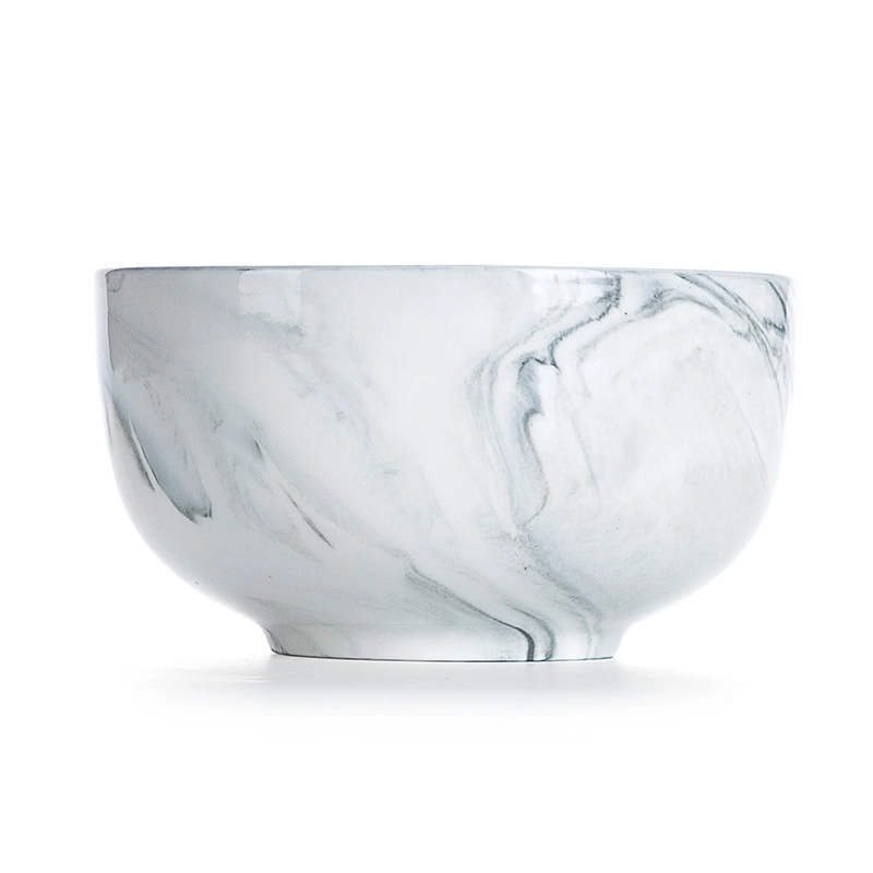 Best Selling Gold Rim Grey Porcelain Marble, Latest Product Gold Rim Ceramic Bowl, European Gold Rim Color Ceramic Bowl^ 1