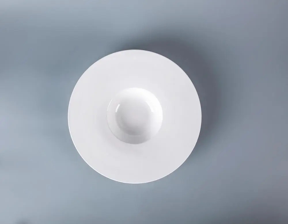 Royal Porcelain Plate SetDinnerware Hotel Plate Soup, Wide Rimmed Soup Bowls, Ceramic Soup Bowl> 1