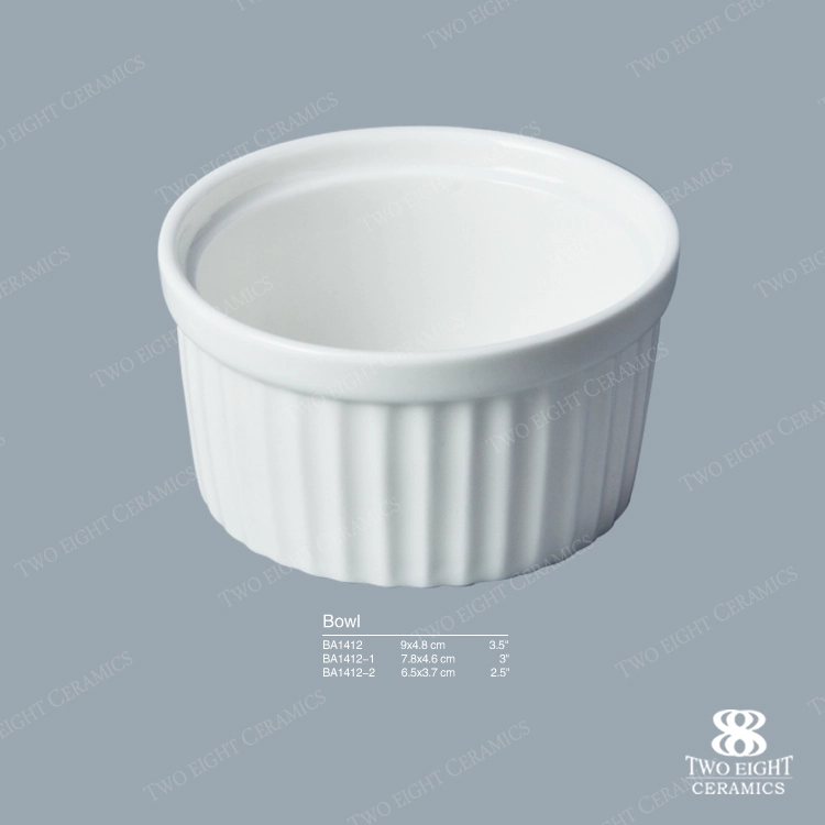 Wholesale fine porcelain sauce bowl, microwave cake bowl, hotel table ware 1