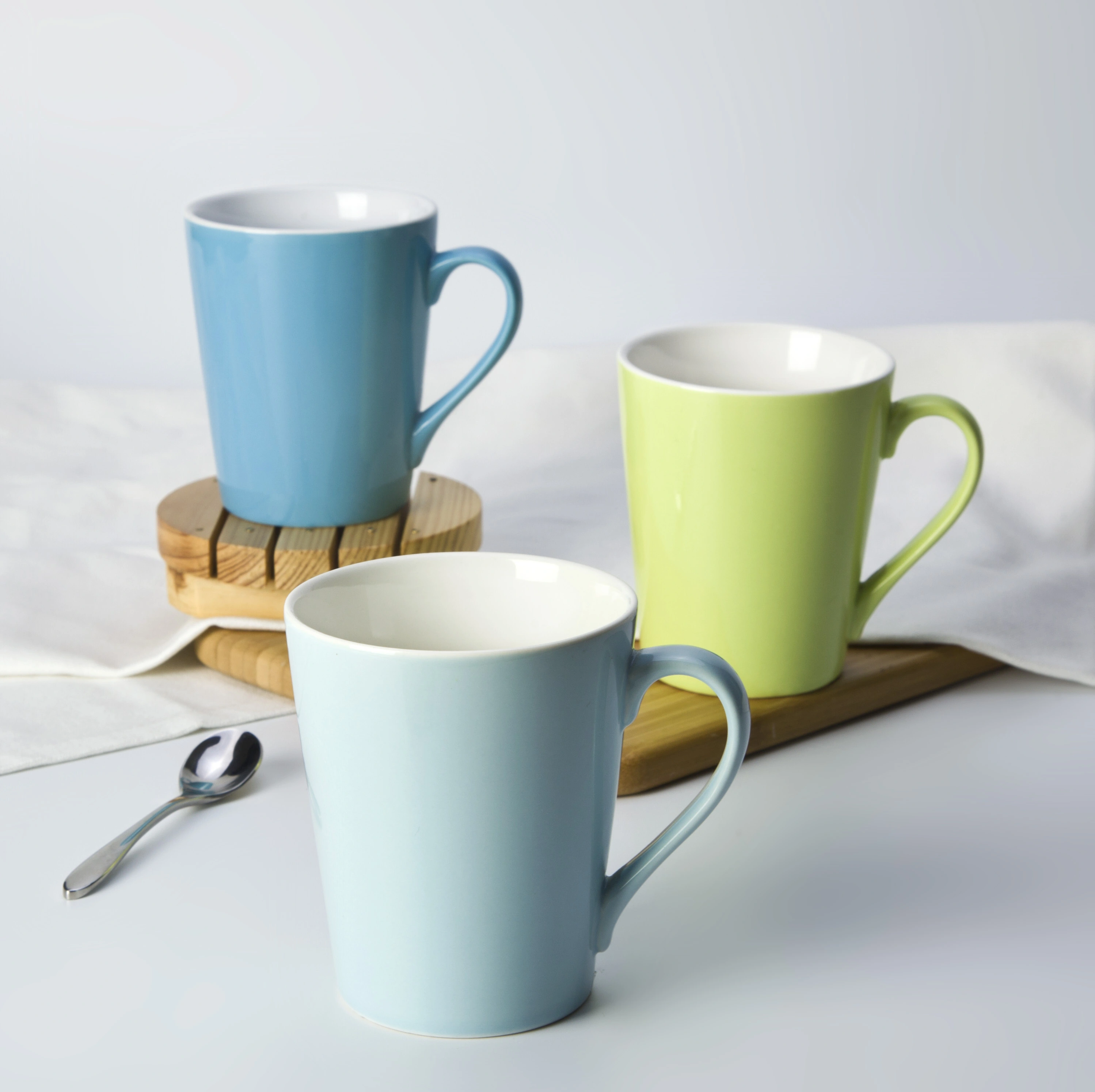 Cafe lounge use color plain ceramic crockery tableware coffee mugs 1