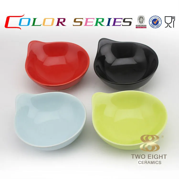 Hot Multi-functional colorful ceramics 4 pcs set sauce bowl 1