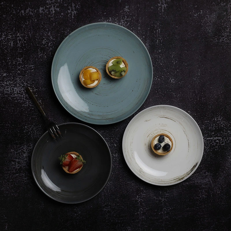 Hotel Ceramic Dish, Luxury Cafe Vajilla De Porcelana Standard Dinner Plate Size, Restaurant Plates Ceramic Dinner@ 1