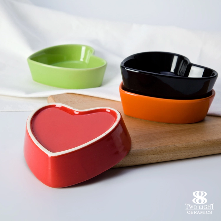 FDA LFGB Certificate Restaurant Heart Shape Dinner Set, Hotel Customized Heart Bowl, Ceramic Heart Shape Dish 1