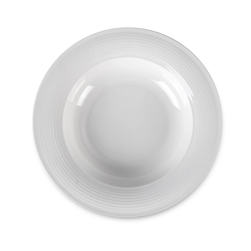 Microwave Safe Banquet Horeca Ceramic, Wedding Catering Appetizer Crokery Porcelain Pasta, Restaurant White Dining Plate Set@ 1