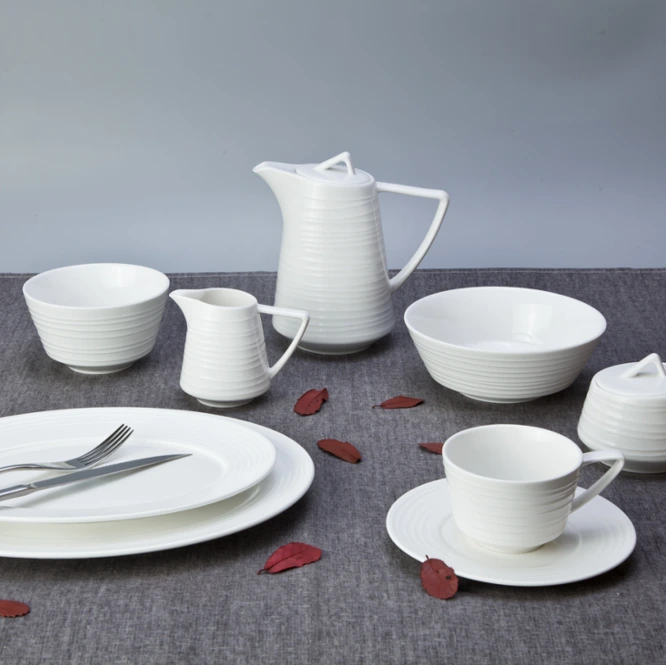 Hotel white crockery tableware wedding dinnerware sets 1