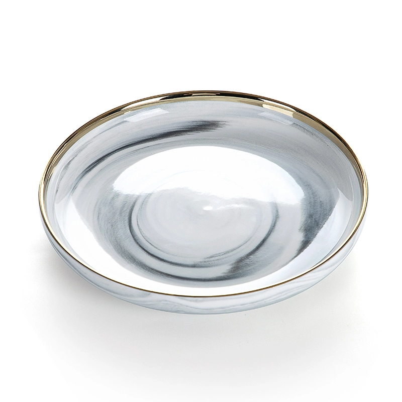 FDA&LFGB Food Grade Paint High Temperature Crockery For Restaurants America Golde Tableware, Dinner Set Marble& 1