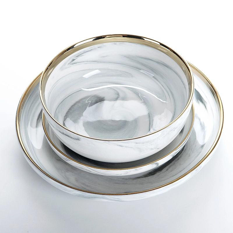 Best Selling Gold Rim Large Ceramic Soup Bowls, Latest Product Gold Rim Japanese Soup Bowl, China Soup Bowl^ 1