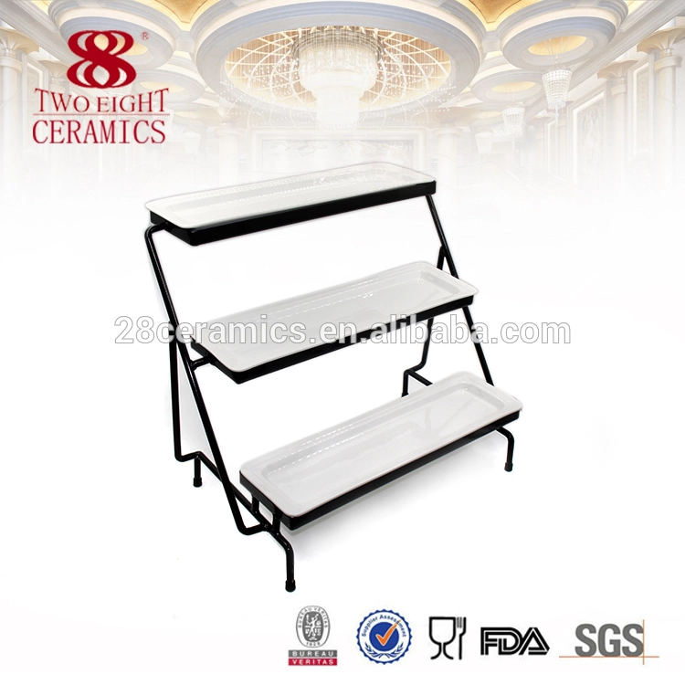 Ceramic buffet food container with buffet plate holder, buffet dishes for sale 1