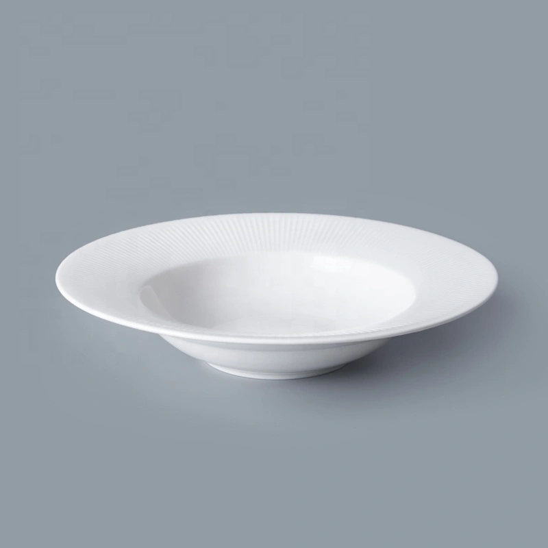 New Arrival Restaurant White Porcelain Dinnerware Pasta Plate, China Porcelain Soup Plate% 1