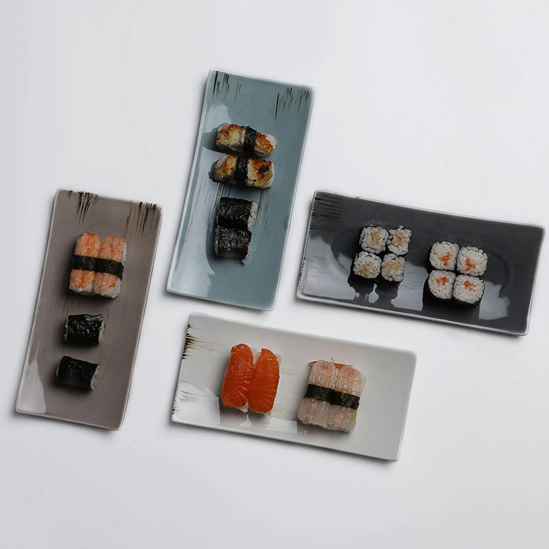 Color Glaze Special High Quality Ceramic Plates, Serving Dishes Catering, Fine Lounge Vajilla De Porcelana Rectangular Plates~ 1