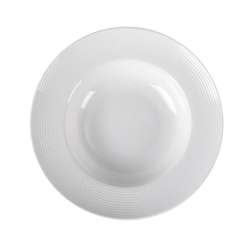 Best Selling Vajilla Salad Plate Chaozhou Factory Banquet Restaurant Plates, Moden Crockery Assiette Porcelaine Pasta Plate& 1