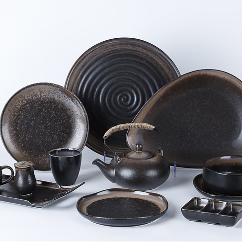 حار بيع مصمم أواني الطعام مجموعات لوحة السيراميك، لوحة الخزف أطباق العشاء السيراميك في مطعم الفندق 1