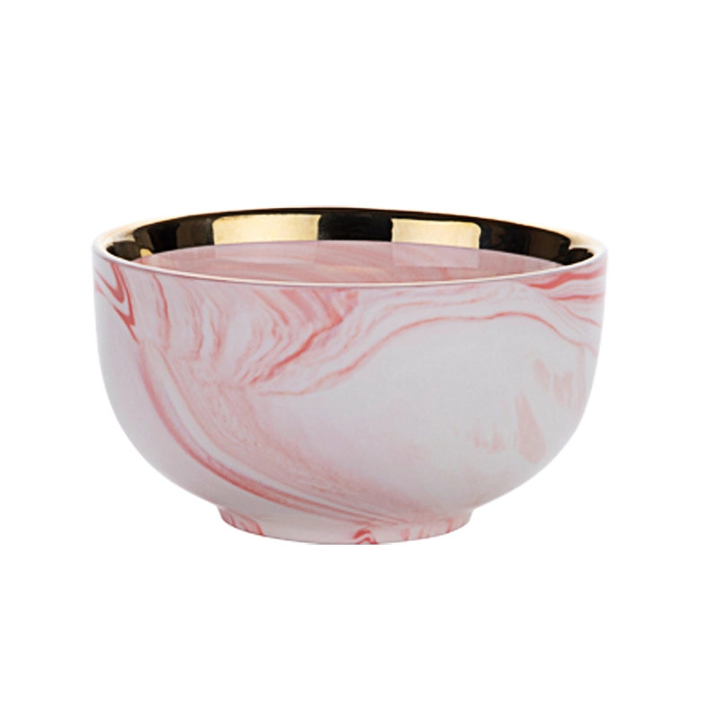 Ceramic Crockery Set Banquet Dishes Wholesale Marble Porcelain Ceramic Bowl, Porcelain Ice Salad Bowl& 1