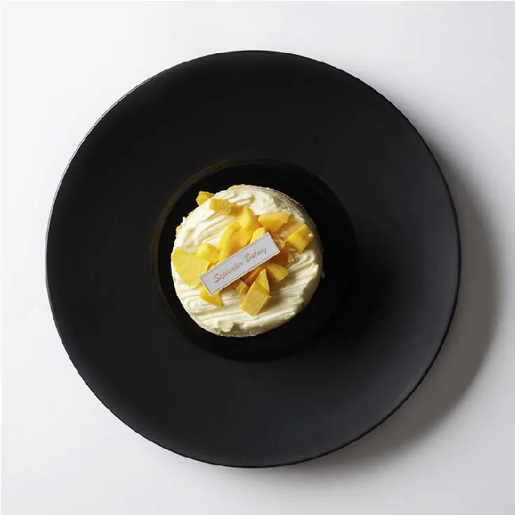 28ceramics Matte Ceramic Tableware 10/11/12 Inch Black Plates For Restaurant, Japanese Style 10/11/12 Inch Black Dishes& 1
