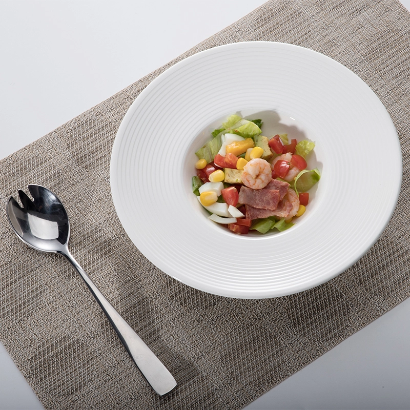 Crokery Tableware Strong Lounge Ceramic Dessert Plate, Wedding Horeca Soup Plate, Luxury Durable Club Ceramic Dinner Dish Plate^ 1