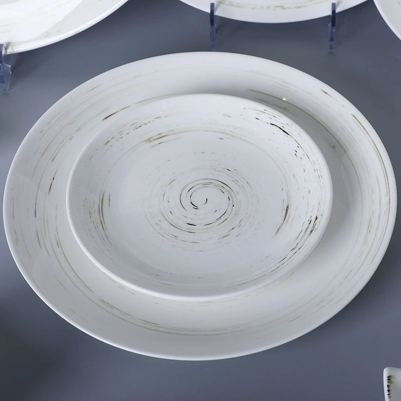 Brilliant European Style Rustic Plates Colored Dinnerware, Porcelain Dinner Set, Stoneware Colorful Dinnerware Sets^ 1