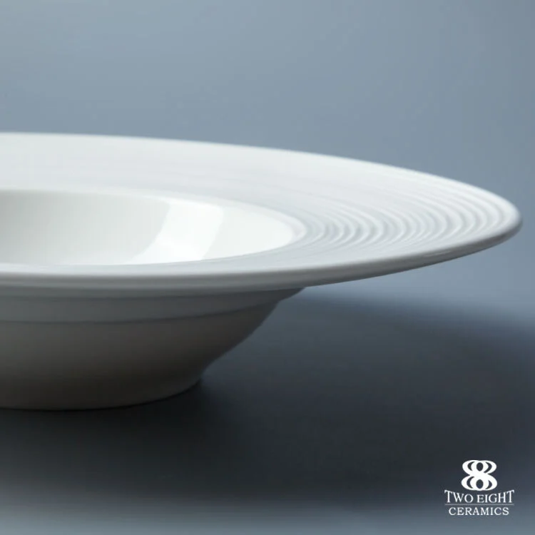 Wholesale western crockery dinnerware white restaurant hotel ceramic plate good 11 porcelain pasta plate 1