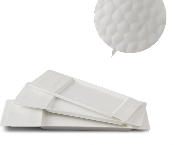 New Design White Porcelain korean dinnerware set / square plate and dish for hotel 1