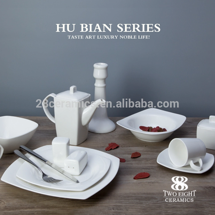 810 square plate 180ml cup with sauce,elegance fine porcelain luxury dinner set 1