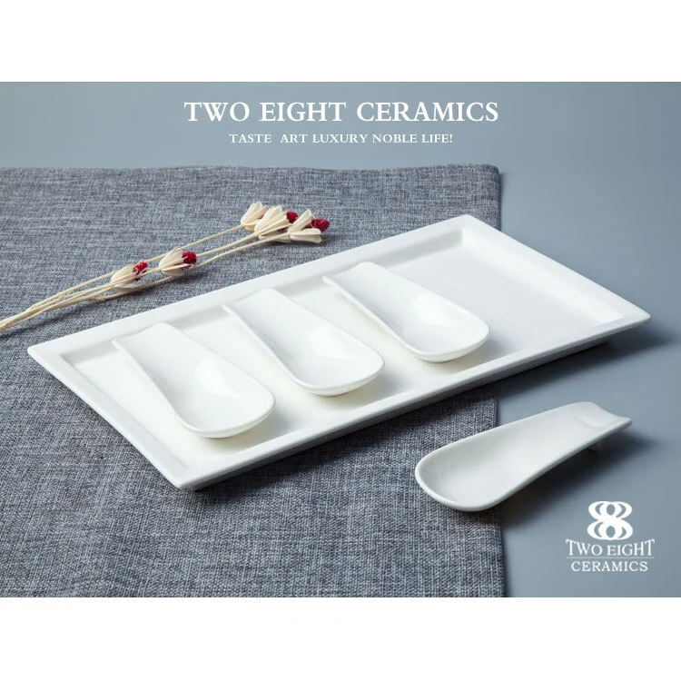 5 dessert plate round spoon 5pcs 1