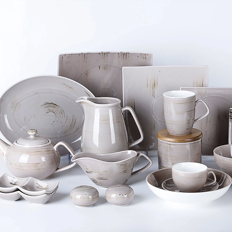 2019 Diner Set Rustic China Ware Dinner Set Dinnerware Ceramic, Hotel & Restaurant Rustic China Ware Dinner Set Plate% 1