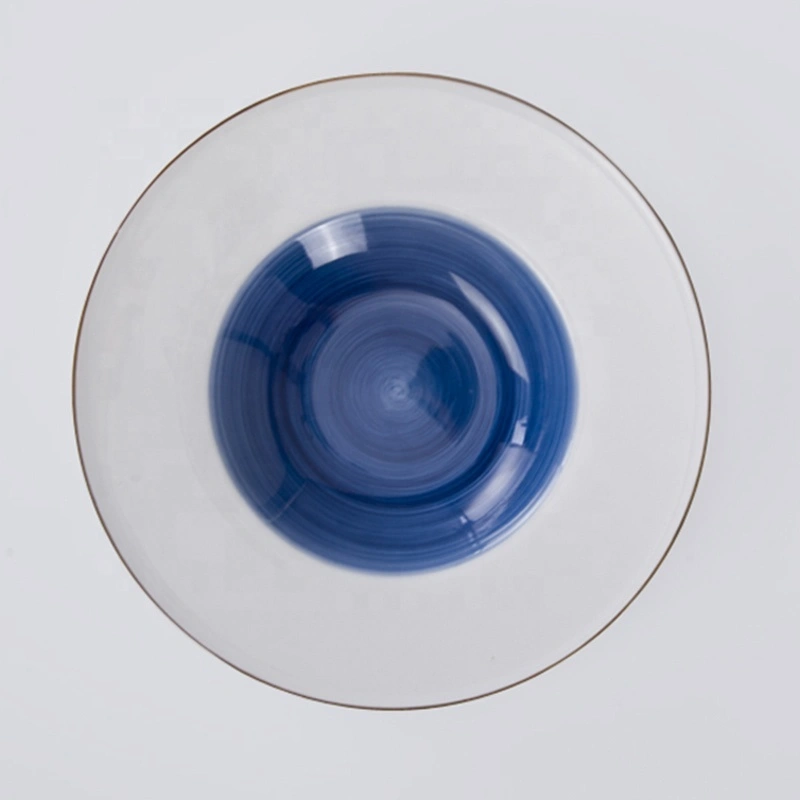 moroccan wholesale ceramic plates blue pasta soup plate porcelain 1
