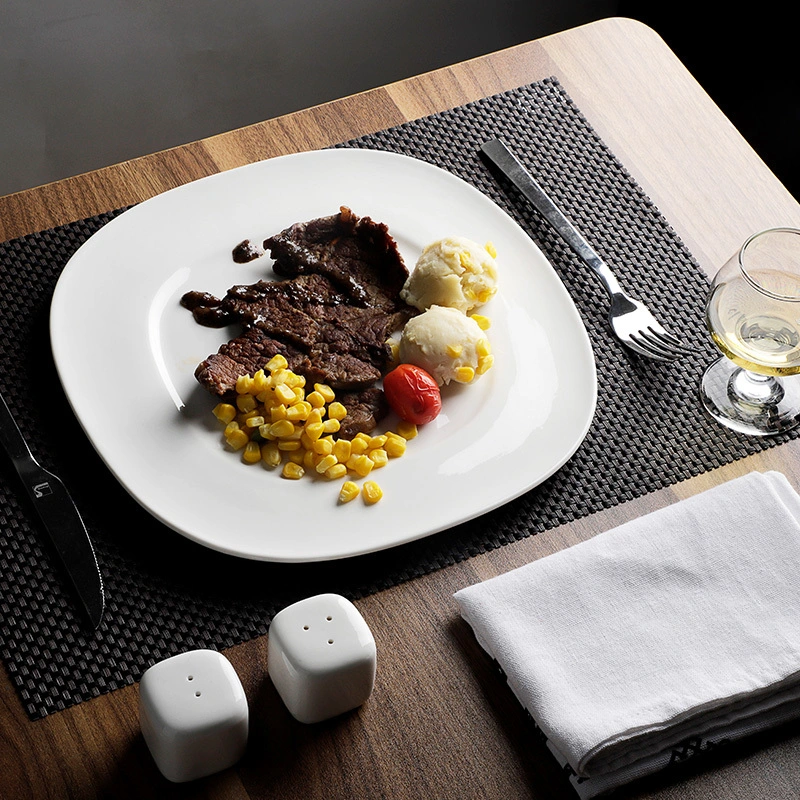 Ceramic Plates Dinnerware Set, Hosen Royal White Fine Porcelain Plate, Wholesale Ceramic Plates For Hotel 1