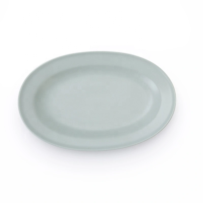 Unbreakable Crockery Tableware Fashion Hotel Ellipse Dinner Plates,Eco-friendly Ceramic Plate Restaurant Oval Plate# 1