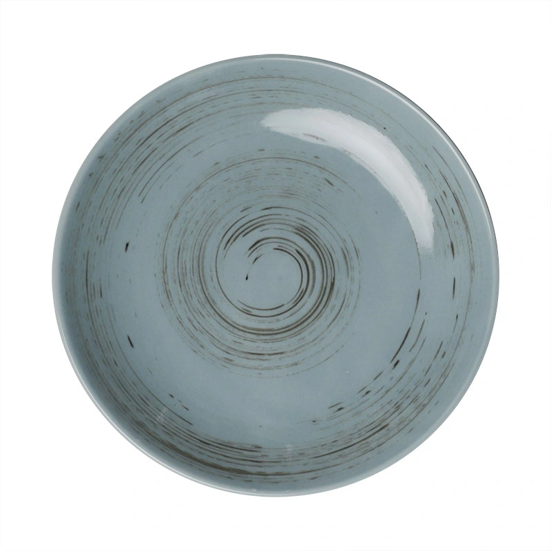 28ceramics Chinese Restaurant Dinnerware 4 Colors 7/9/11 Inch Buffet Plate, Lingt Blue 7/9/11 Inch Ceramic Plate& 1