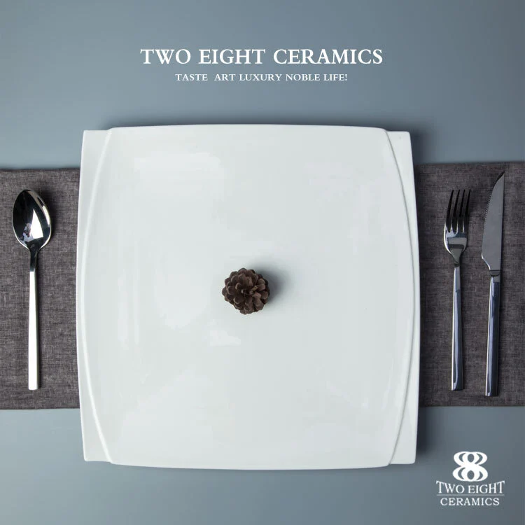 2018 Hot Products Ceramic Ware Square Plate,Hotel Collection Plates Square Plate> 1