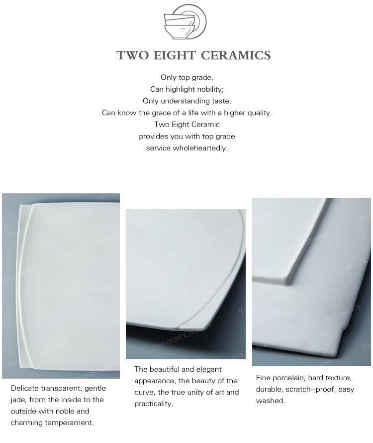 2018 Hot Products Ceramic Ware Square Plate,Hotel Collection Plates Square Plate> 15