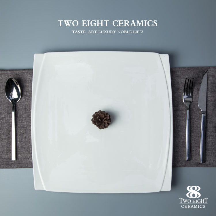 2018 Hot Products Ceramic Ware Square Plate,Hotel Collection Plates Square Plate> 9