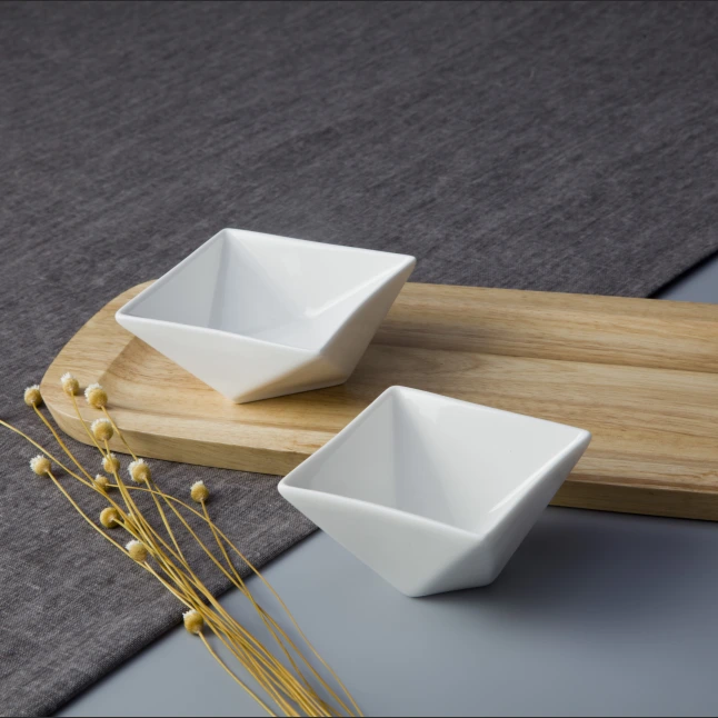 Decorative fine porcelain irregular special design oven safe baking dish nut bowl 1