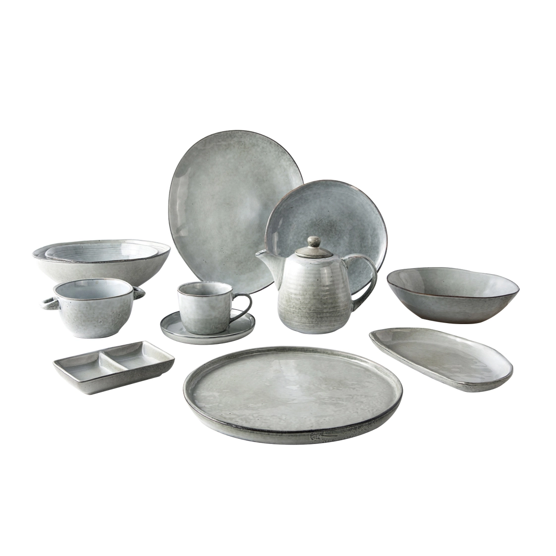 Hotel Tableware Green Indian Restaurant Tableware, Colorful Dinnerware Sets, Color European Style Porcelain Dinnerware Set 1