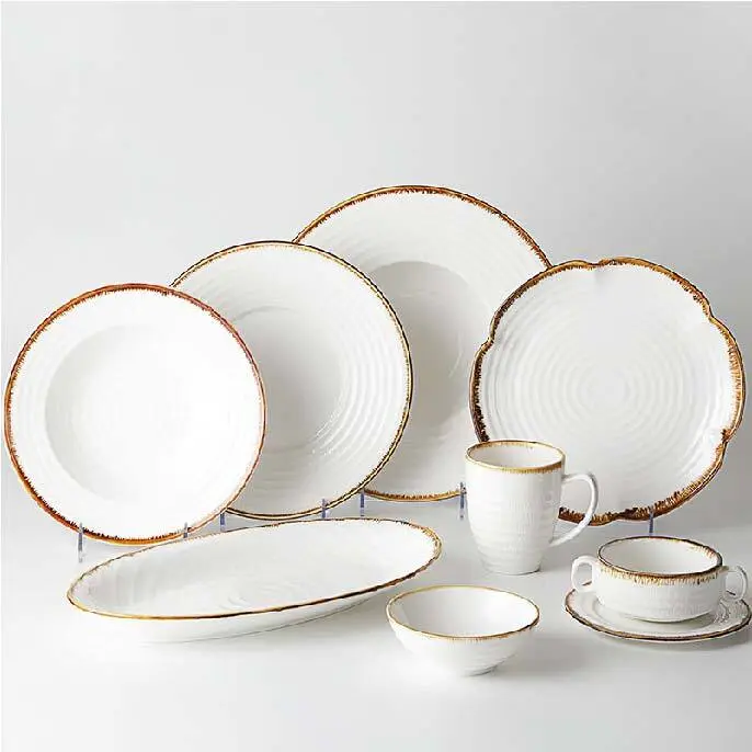 Custom Printed Wholesale Market Royal Fine Porcelain CeramicTableware Dinnerware Sets* 1