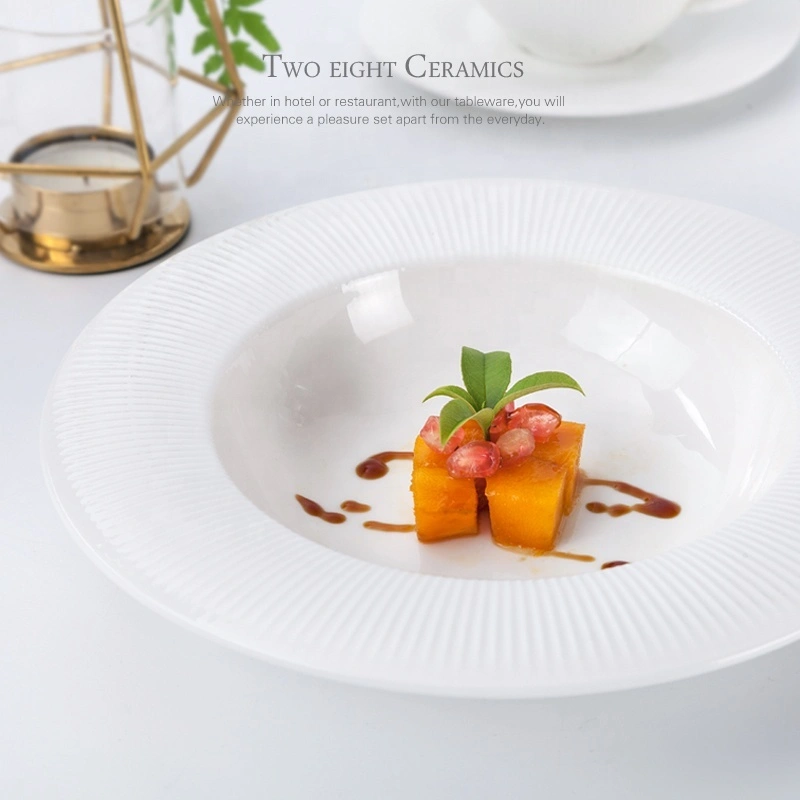 Hotel Tableware Bulk Porcelain Soup Plate, Hotel Quality Plates Soup Plate/ 1