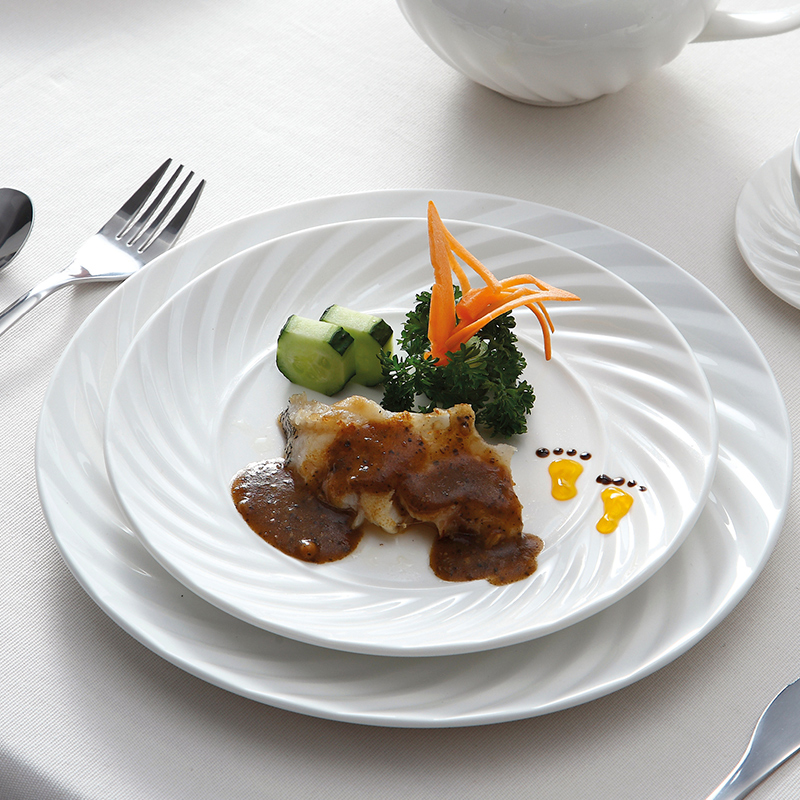 Best Quality Tableware Dinner Set White Western Style Dinner Set Restaurant Porcelain Dinner Set 5