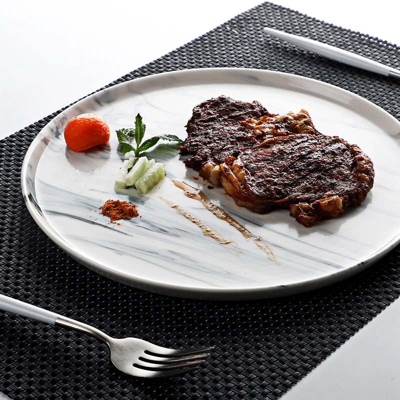 New Design Porcelain Tableware Ceramic Plates Used In Restaurant Blue Dinner Plate, Dinner Plate Blue> 1