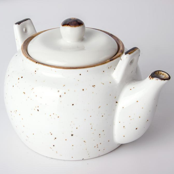 chip resistance color glazed hotel restaurant mini tea pot with lid 1