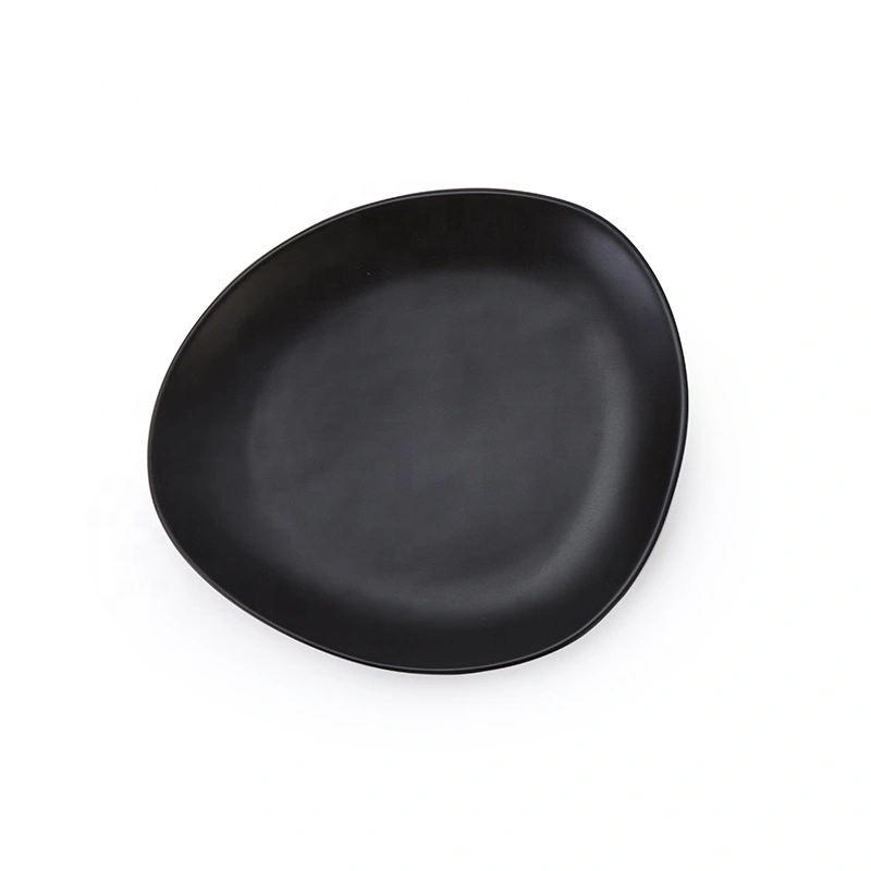 Horeca Porcelain Matt Black Plates Restaurant Dinnerware Platter, Porcelain Plate Black Bulk China Plates& 1