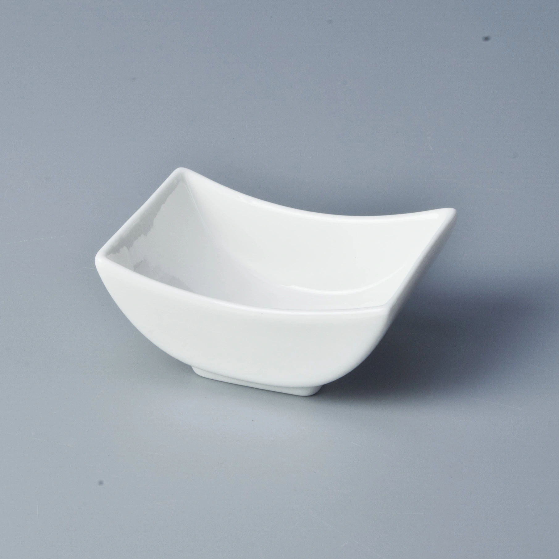 Hotel Restaurant Porcelain Small 3.5Rect Divide Plate Ceramic Sauce Dish 1