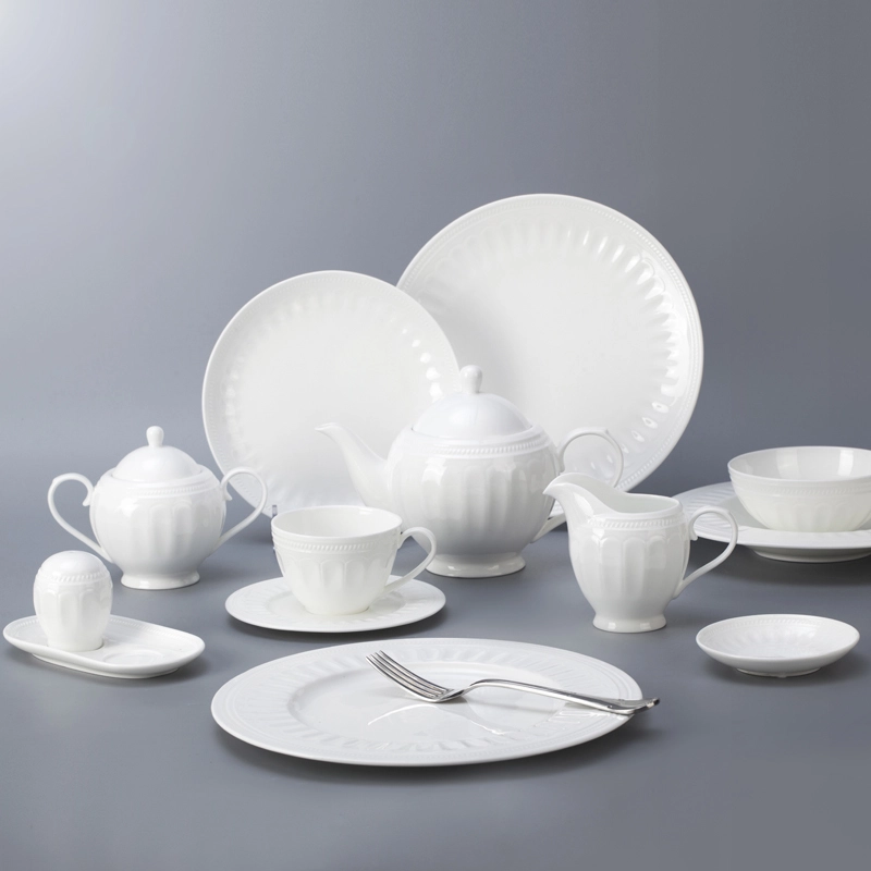 Western style five star hotel use bone china crockery tableware dinnerware set 1