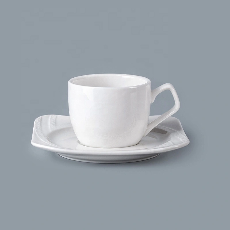 China Tableware 135ml Porcelain Tea Cups Coffee Cup With Saucer, Restaurant Hotel Supplies Coffee Cup With Plate* 1