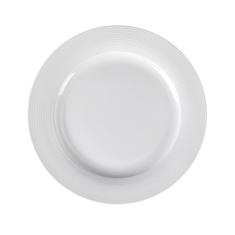 Chaozhou White Ceramic Dinner Plate For Hotel Luxury Design Good Quality For Selling 1