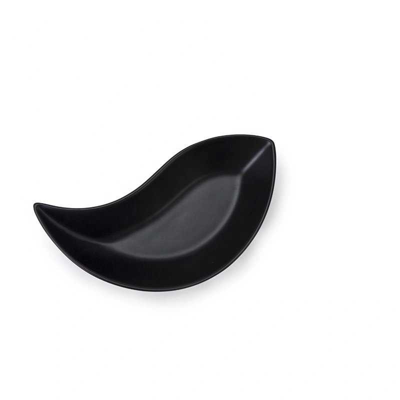 Unique Design Porcelain Matt Black Dish For Restaurants Hotelware, Two Eight Ceramics Porcelain Plate Black Dish^ 1